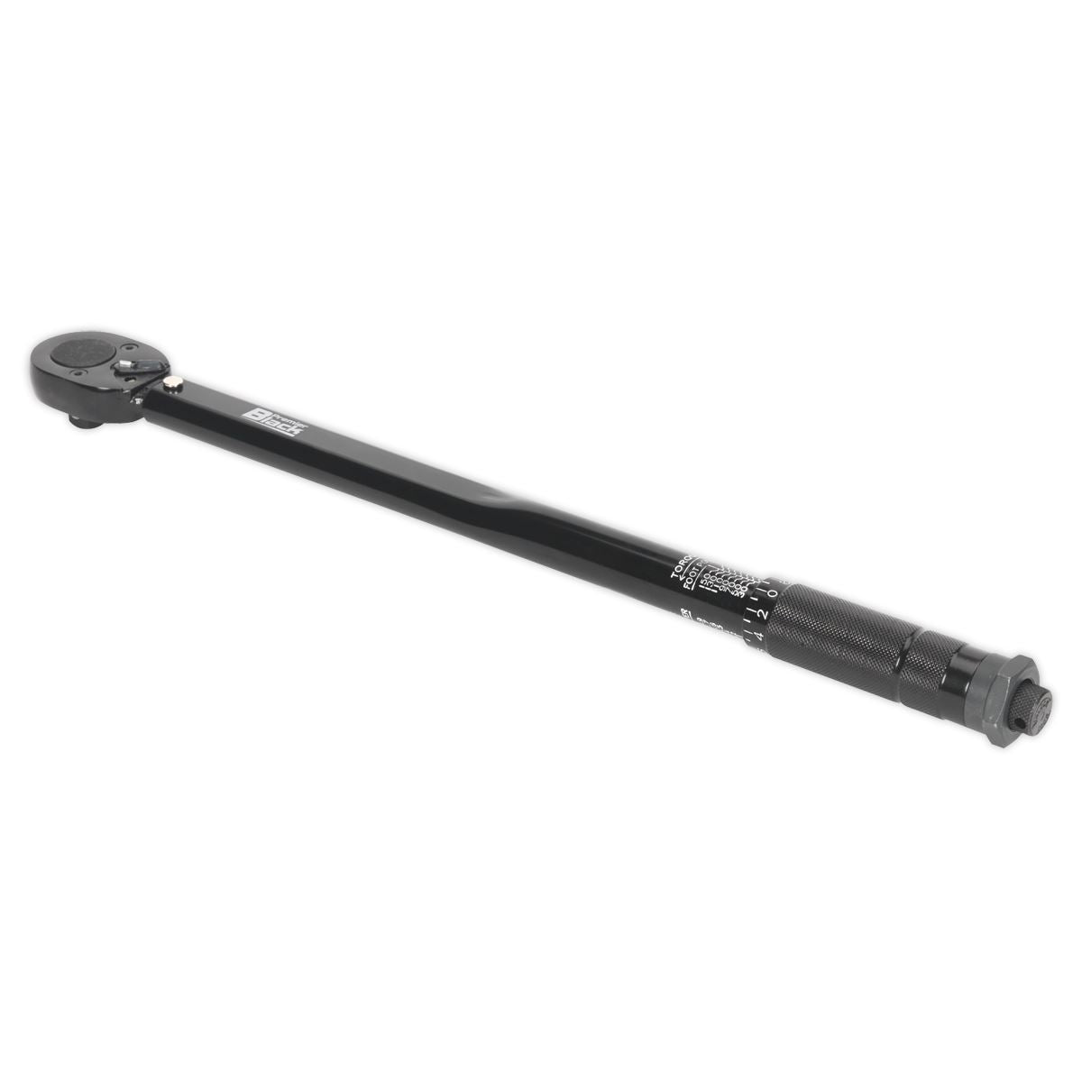 Sealey AK624B Micrometer Torque Wrench 1/2"Sq Drive Calibrated - Premier Black Sealey