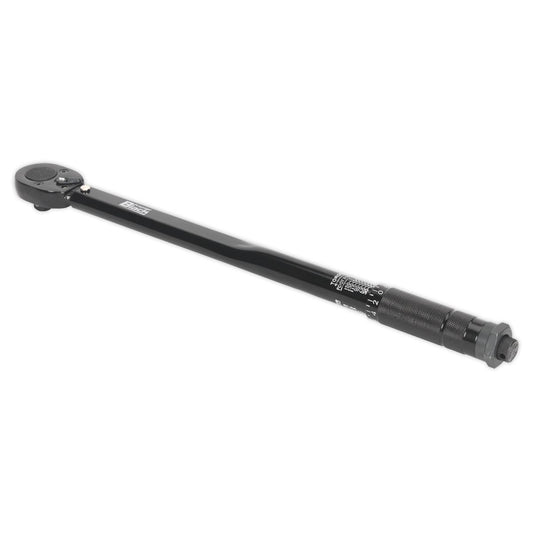 Sealey AK624B Micrometer Torque Wrench 1/2"Sq Drive Calibrated - Premier Black Sealey
