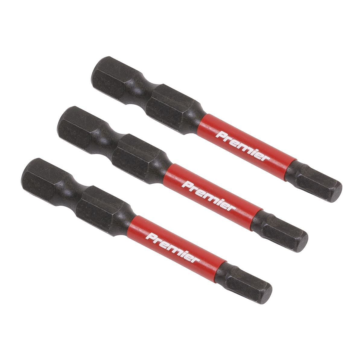 Sealey AK8237 Hex 4mm Impact Power Tool Bits 50mm - 3pc Sealey