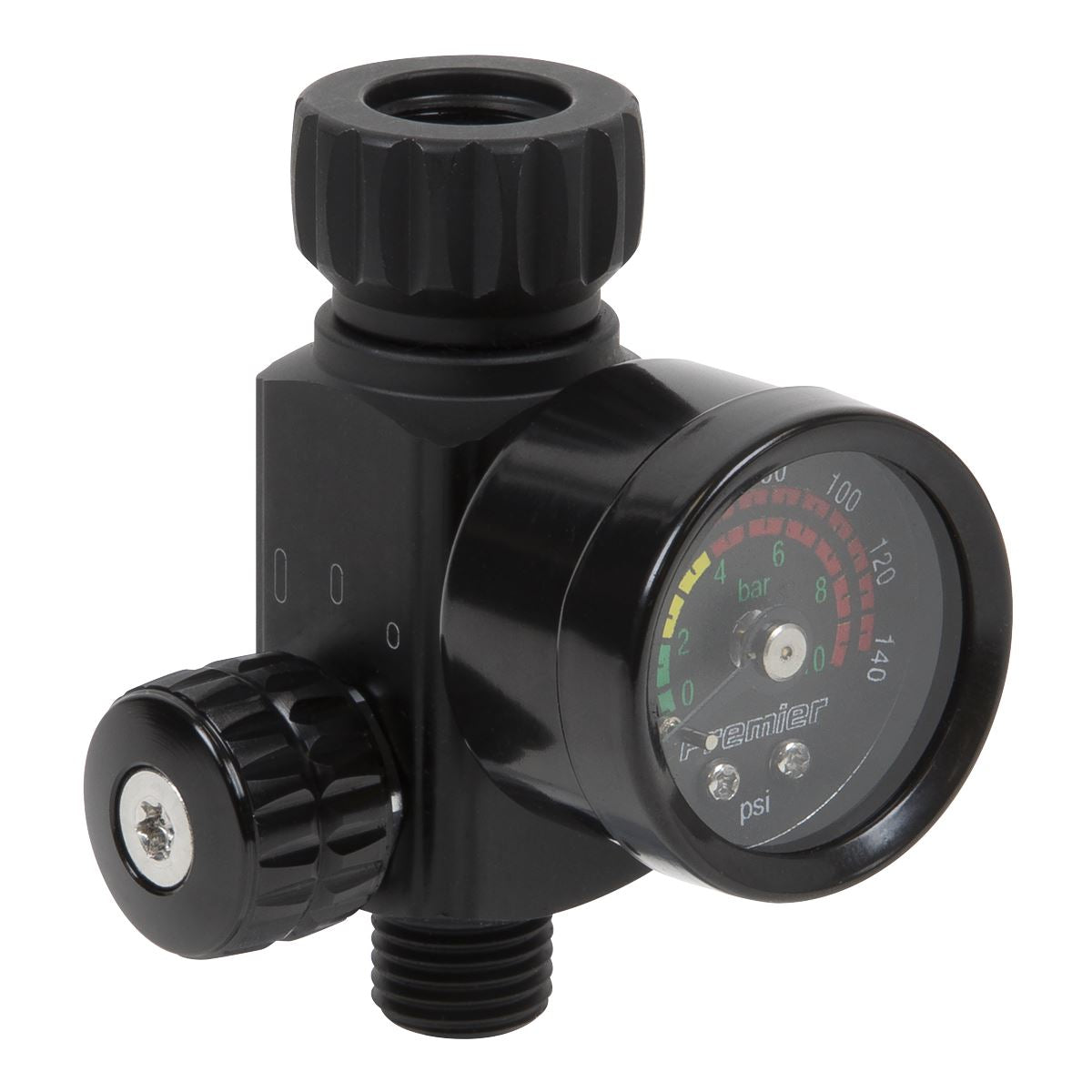 Sealey AR02 On-Gun Air Pressure Regulator/Gauge with Glass Lens Sealey