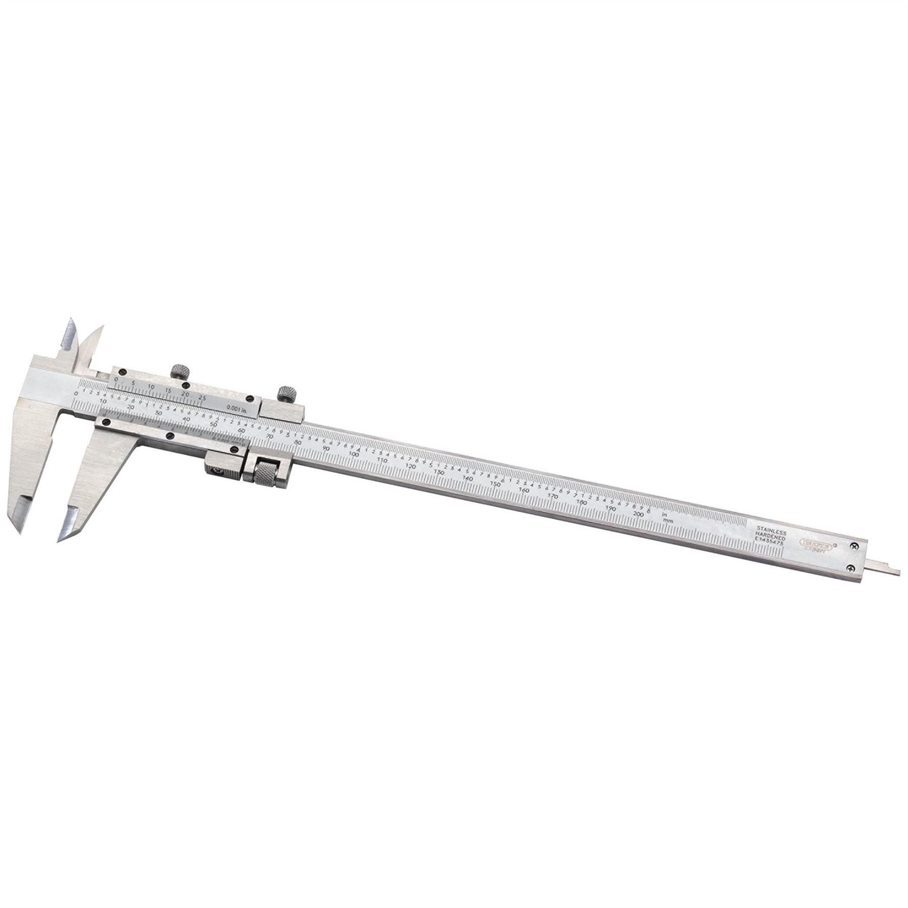 Draper 52379 Vernier Caliper with Fine Adjustment 0 - 200mm or 8" Draper