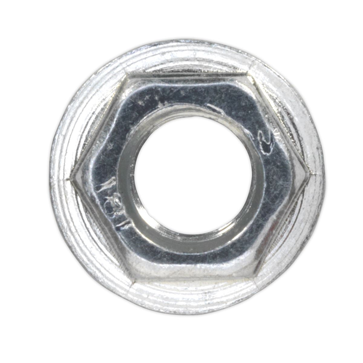 Sealey FN5 Flange Nut Serrated M5 Zinc Pack of 100 Sealey