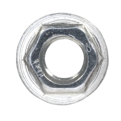 Sealey FN5 Flange Nut Serrated M5 Zinc Pack of 100 Sealey