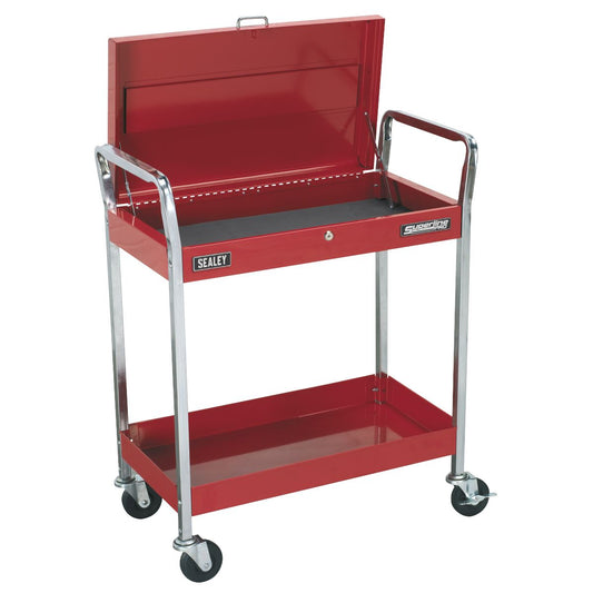 Sealey CX104 Trolley 2-Level Heavy-Duty with Lockable Top Sealey