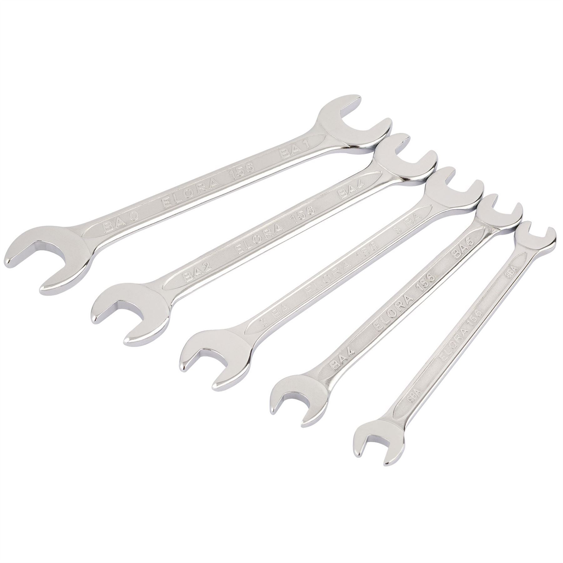 Elora 05210 Midget BA Open End Spanner Set 5 Piece Elora