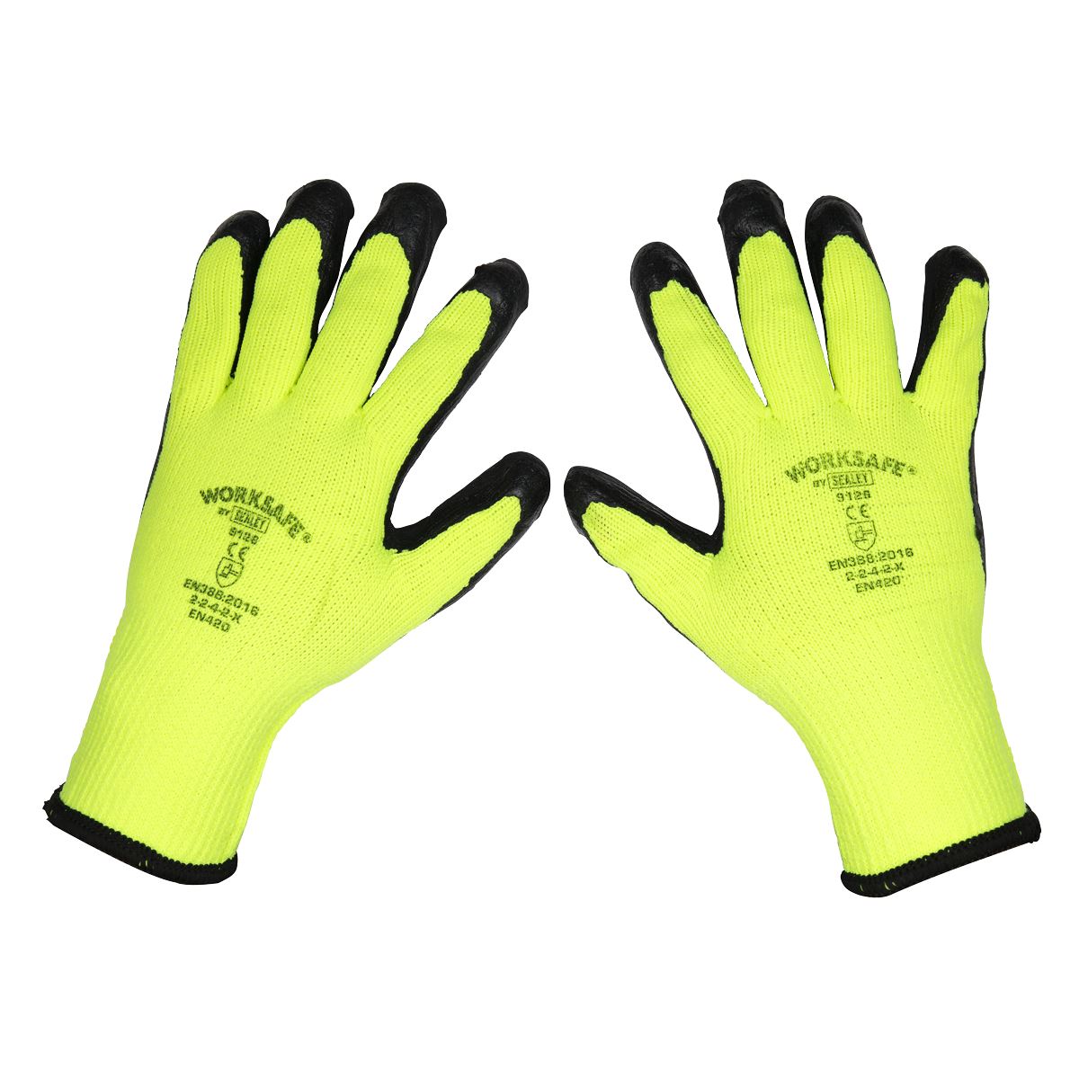 Sealey TSP126/6 Thermal Super Grip Gloves (Large) - Pack of 6 Pairs Sealey