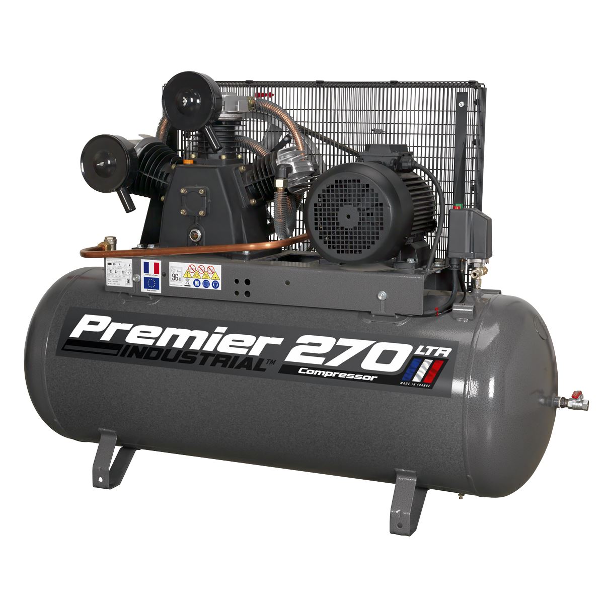 Sealey SAC32775B Air Compressor 270L Belt Drive 7.5hp 3ph Sealey