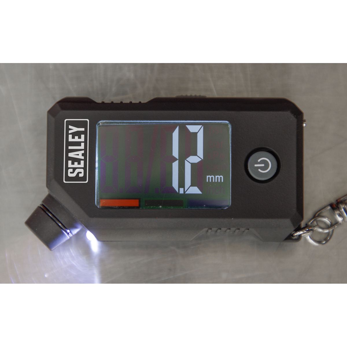 Sealey TSTPG12 Digital Tyre Pressure & Tread Depth Gauge with LED Sealey