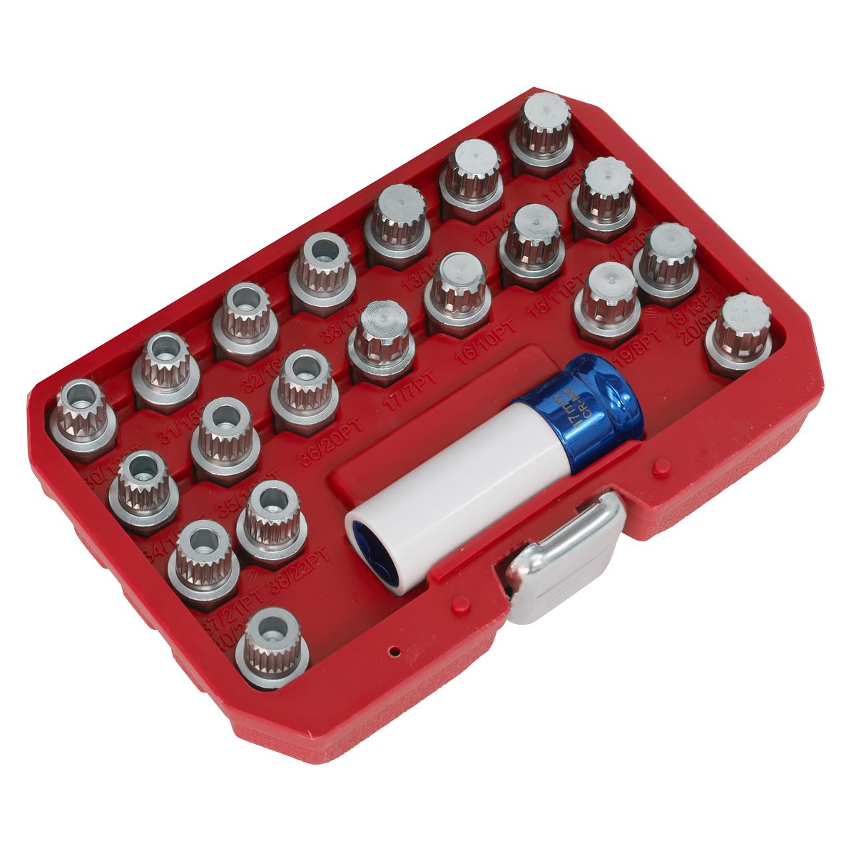 Sealey SX209 Locking Wheel Nut Key Set 21pc - BMW & Mini Sealey