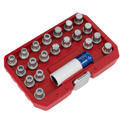 Sealey SX209 Locking Wheel Nut Key Set 21pc - BMW & Mini Sealey