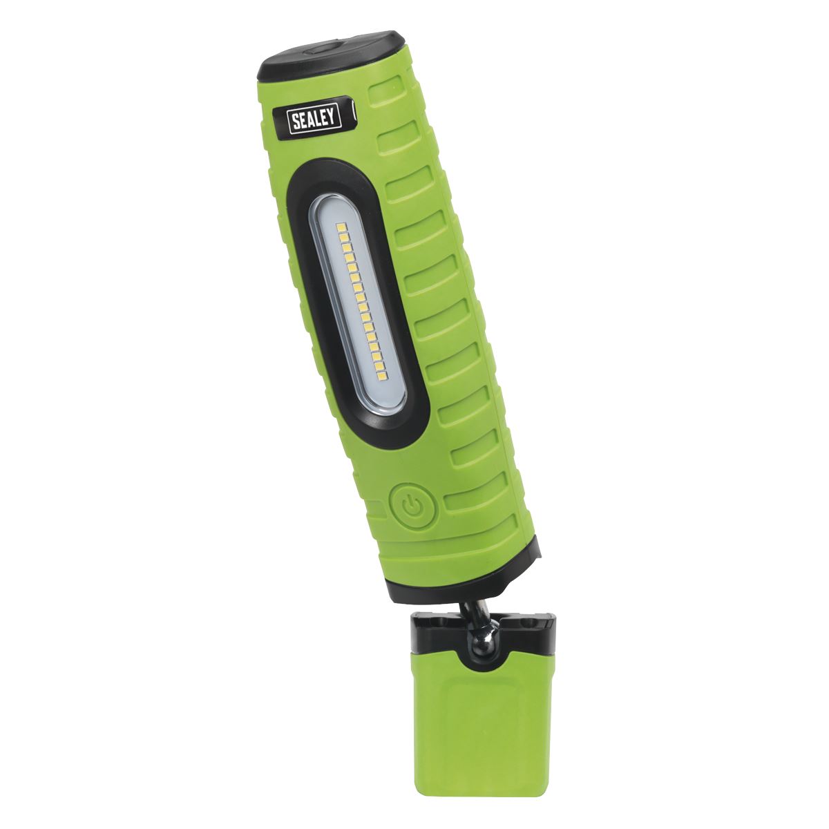 Sealey LED360PLUSG Rechargeable 360° Inspection Light 10W & 3W SMD LED Green 2 x Lithium-ion Sealey