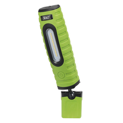 Sealey LED360PLUSG Rechargeable 360° Inspection Light 10W & 3W SMD LED Green 2 x Lithium-ion Sealey