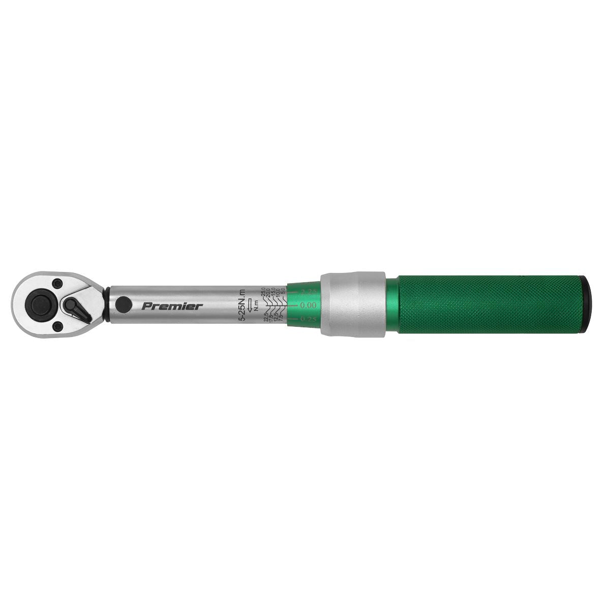 Sealey STW901 Torque Wrench Micrometer Style 1/4"Sq Drive 5-25Nm - Calibrated Sealey