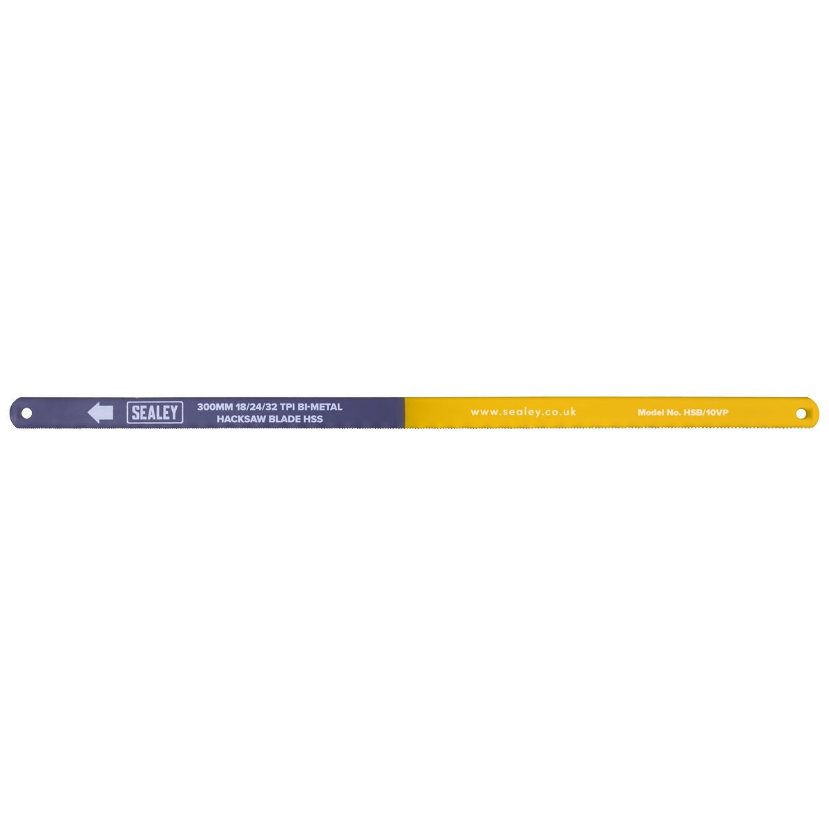 Sealey HSB/10VP Vari-Pitch 18/24/32tpi Hacksaw Blade 300mm - Pack of 10 Sealey