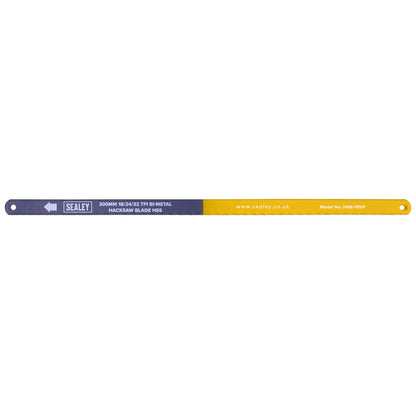 Sealey HSB/10VP Vari-Pitch 18/24/32tpi Hacksaw Blade 300mm - Pack of 10 Sealey
