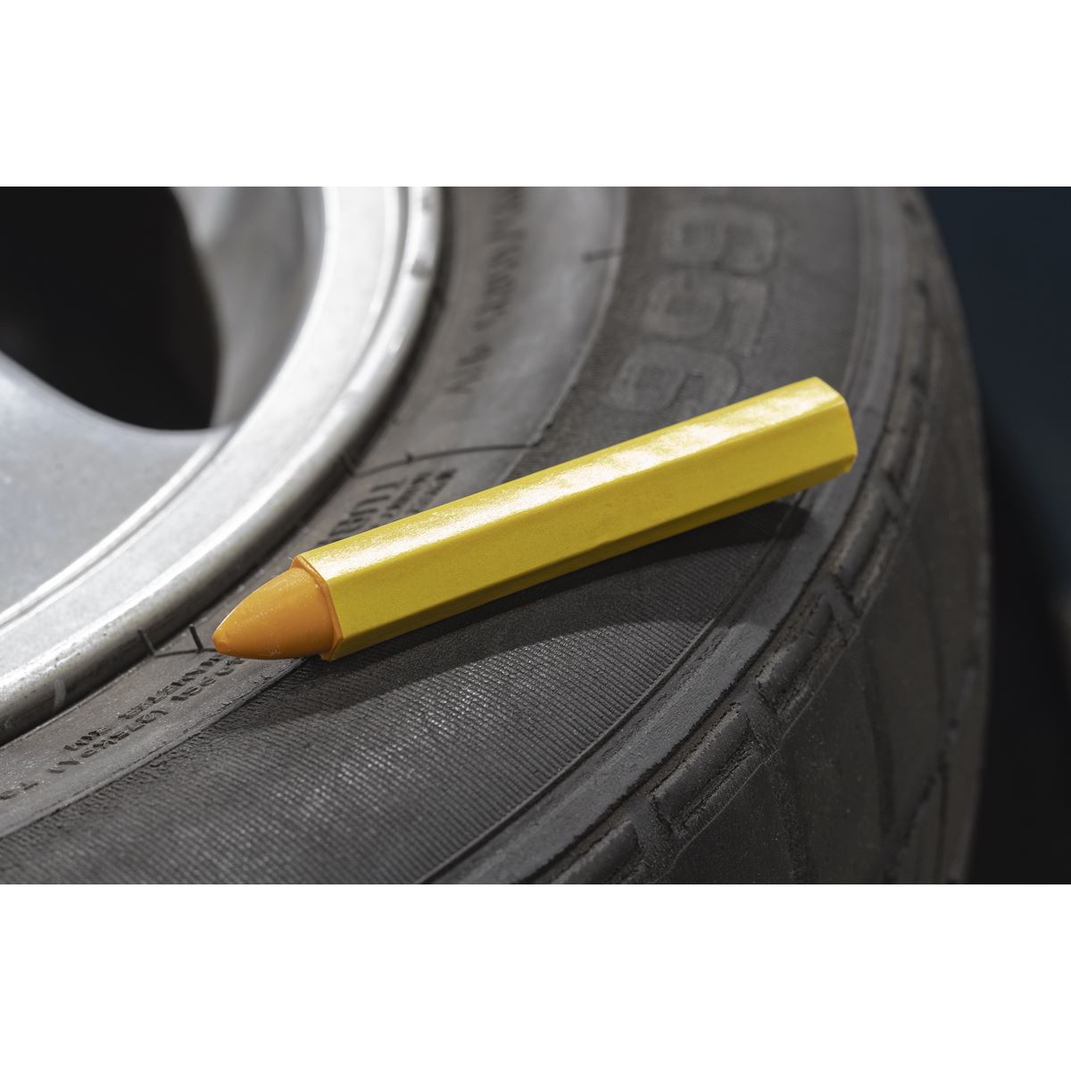 Sealey TST14 Tyre Marking Crayon - Yellow Pack of 6 Sealey