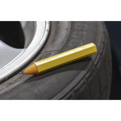 Sealey TST14 Tyre Marking Crayon - Yellow Pack of 6 Sealey