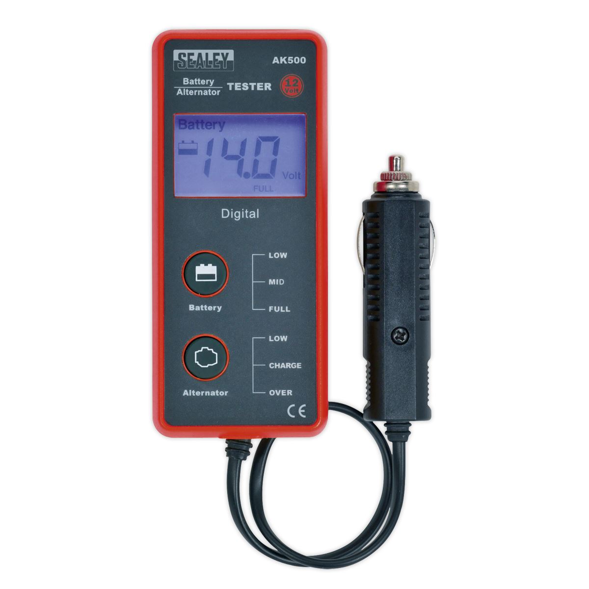 Sealey AK500 Battery & Alternator Tester 12V - LCD Screen Sealey
