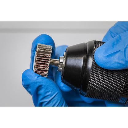 Sealey FW2510ASS Abrasive Flap Wheel Ø25 x 10mm Ø6mm Shaft Assorted Grit - Pack of 5 Sealey