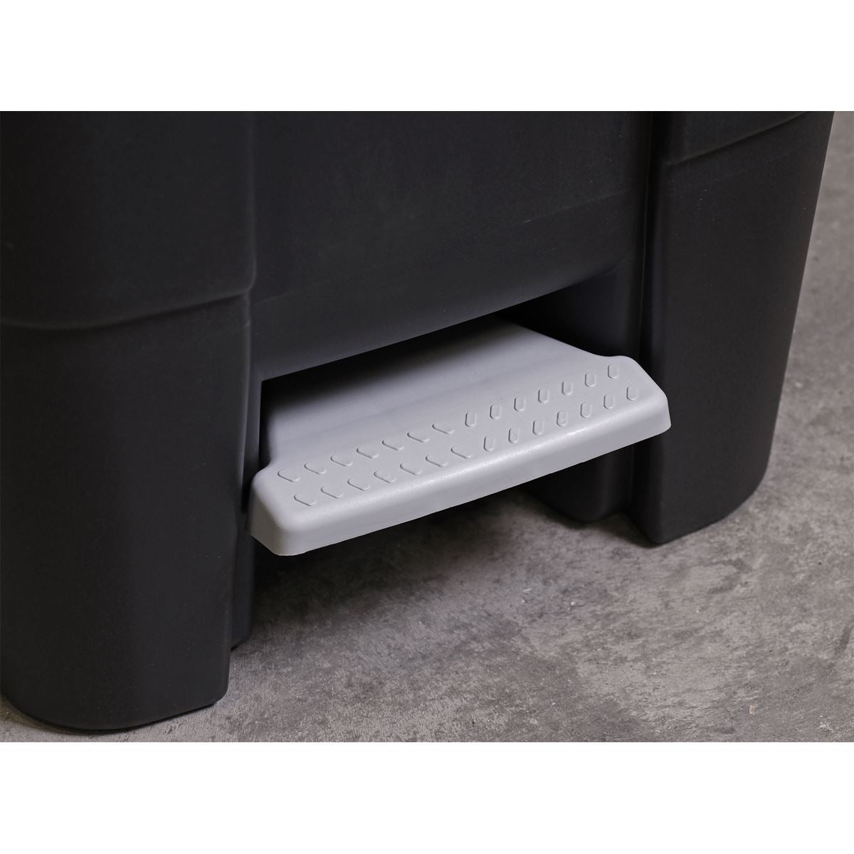 Sealey BM100P Refuse/Wheelie Bin with Foot Pedal 100L - Black Sealey