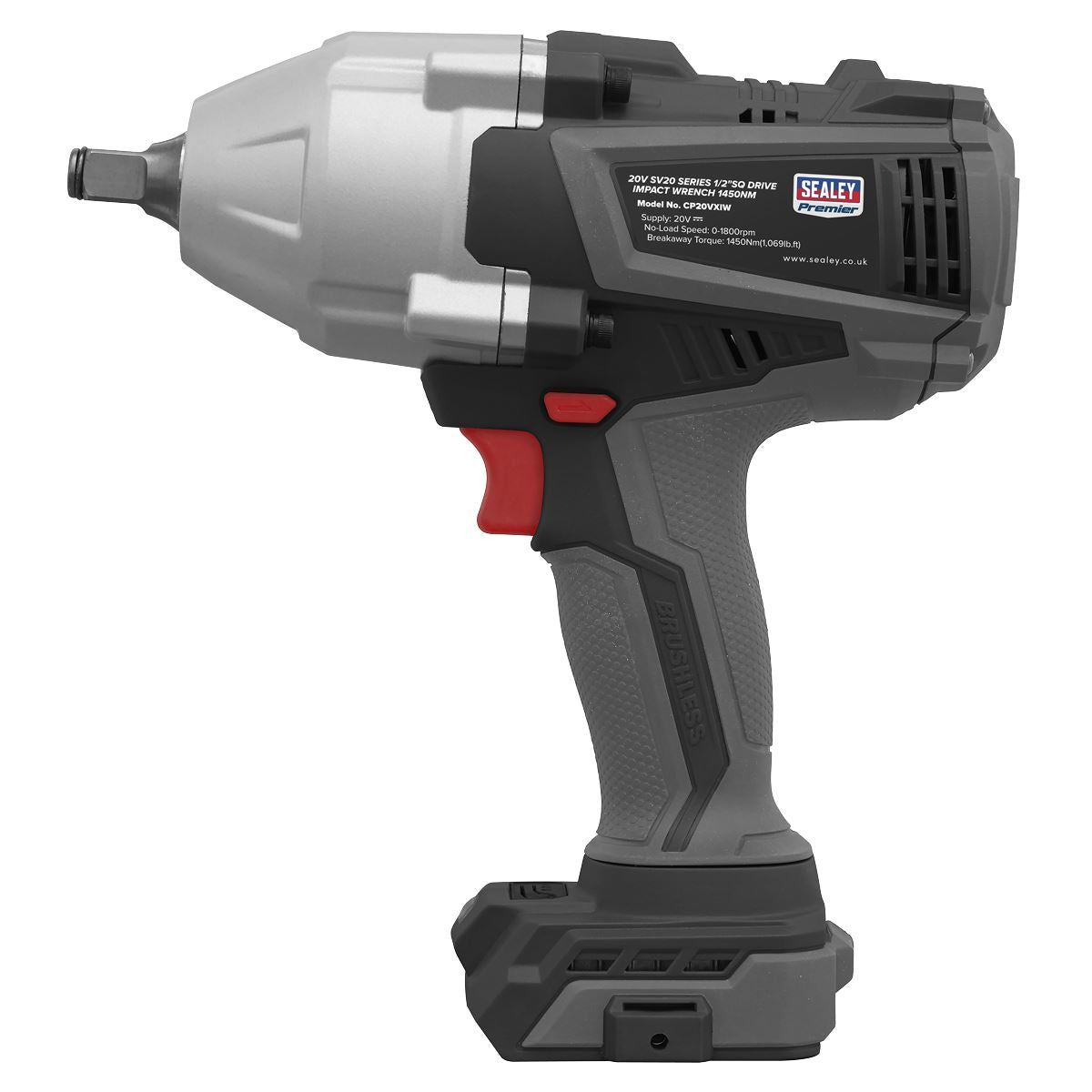Sealey CP20VXIW Brushless Impact Wrench 20V SV20 Series 1/2"Sq Drive - Body Only Sealey