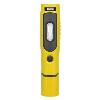 Sealey LED3602Y Rechargeable 360° Inspection Light 4W & 3W SMD LED Yellow Lithium-ion Sealey