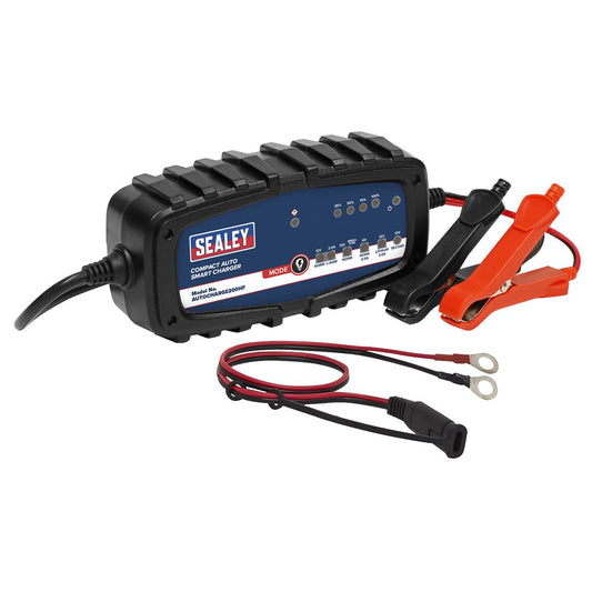 Sealey AUTOCHARGE200HF Compact Auto Smart Charger & Maintainer 2A 6/12V Sealey