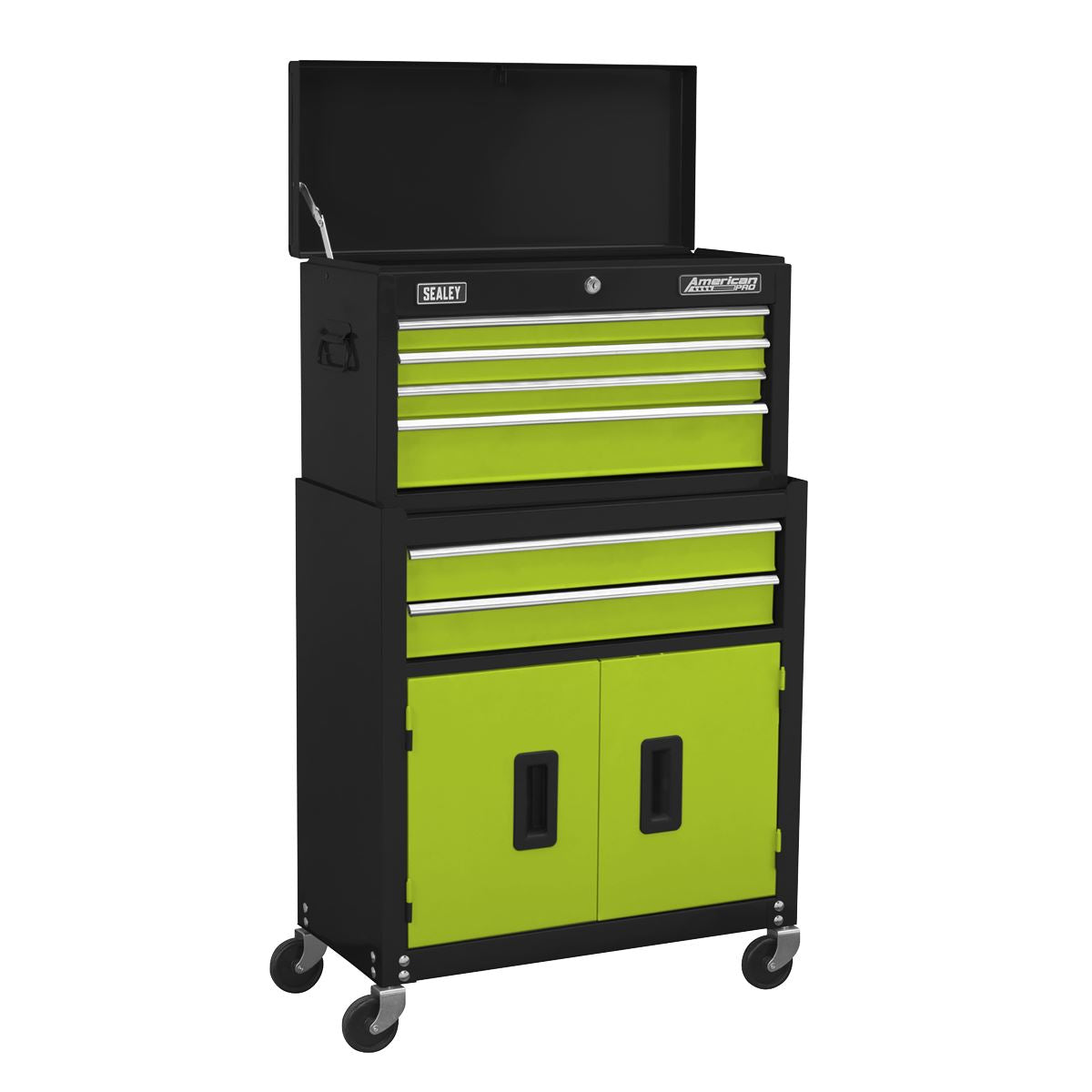 Sealey AP22HVG Topchest & Rollcab Combination 6 Drawer with Ball-Bearing Slides - Green Sealey