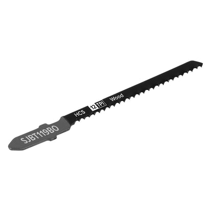 Sealey SJBT119BO Jigsaw Blade General Wood 75mm 12tpi - Pack of 5 Sealey