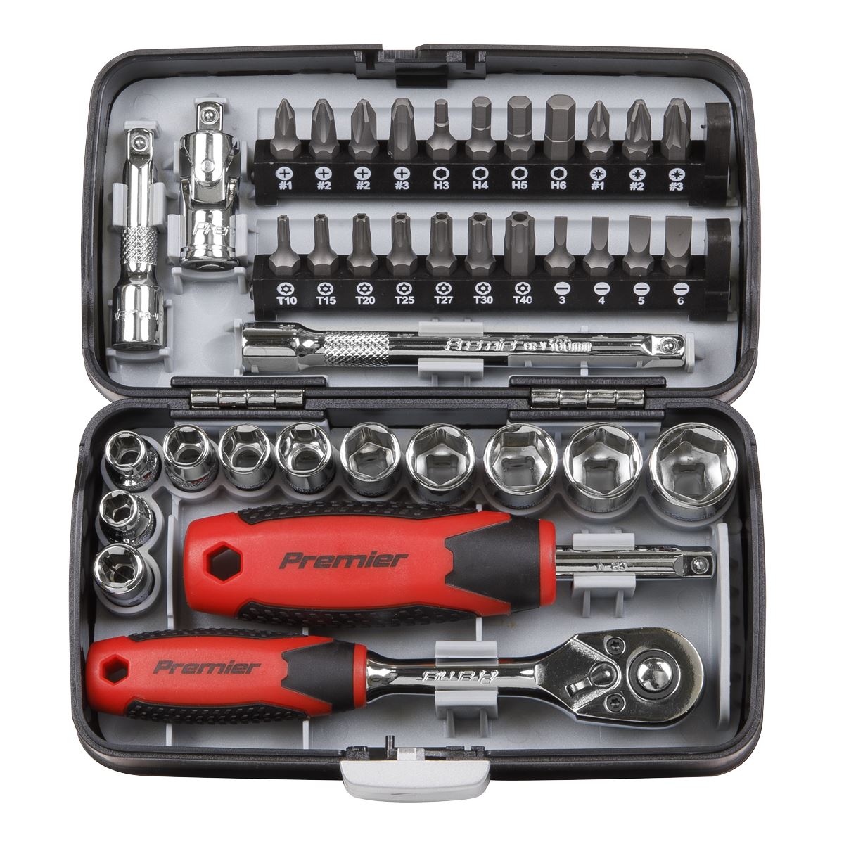 Sealey AK8945 Socket & Bit Set 38pc 1/4"Sq Drive Sealey