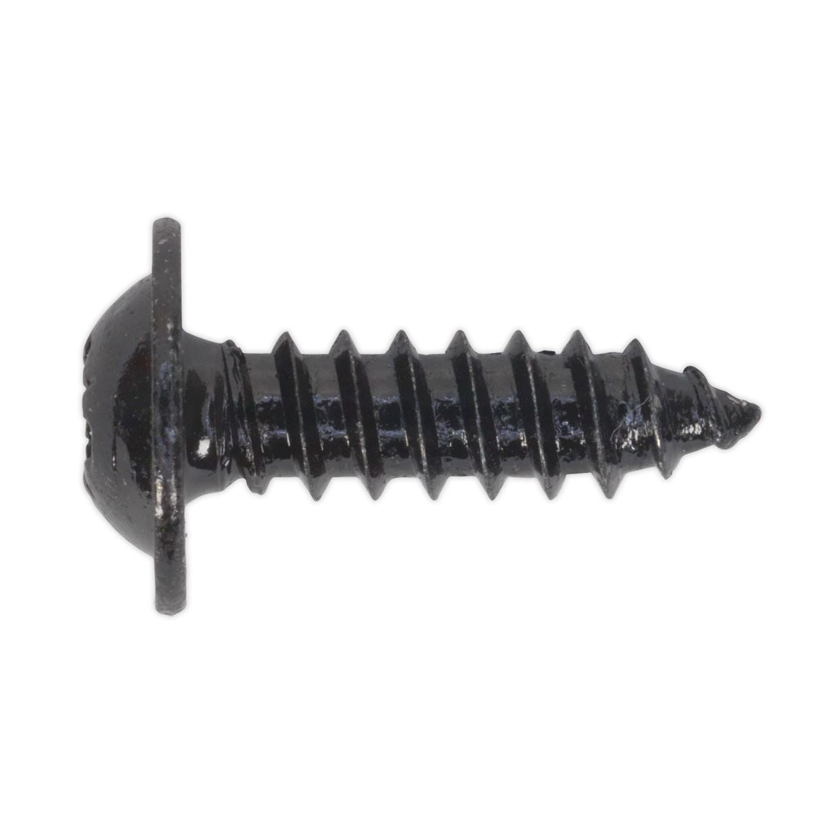 Sealey BST4816 Self-Tapping Screw 4.8 x 16mm Flanged Head Black Pozi Pack of 100 Sealey