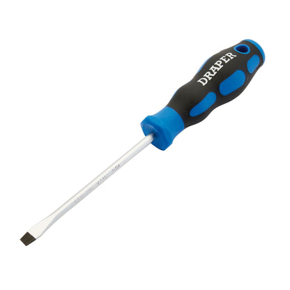 Draper 48922 Soft Grip Plain Slot Screwdriver 5.0 x 100mm Draper