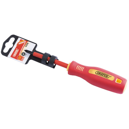 Draper 46528 Fully Insulated Soft Grip Cross Slot Screwdriver No.1 x 80mm Draper