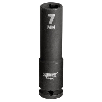 Draper 05185 Expert HI-TORQ® 6 Point Deep Impact Socket 1/4" Sq. Dr. 7mm Draper