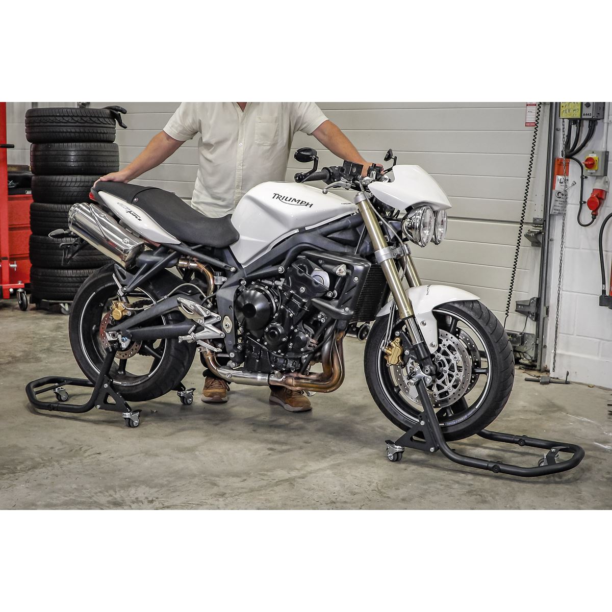 Sealey RPS2MD Universal Rear Paddock Stand 360° Floating Sealey