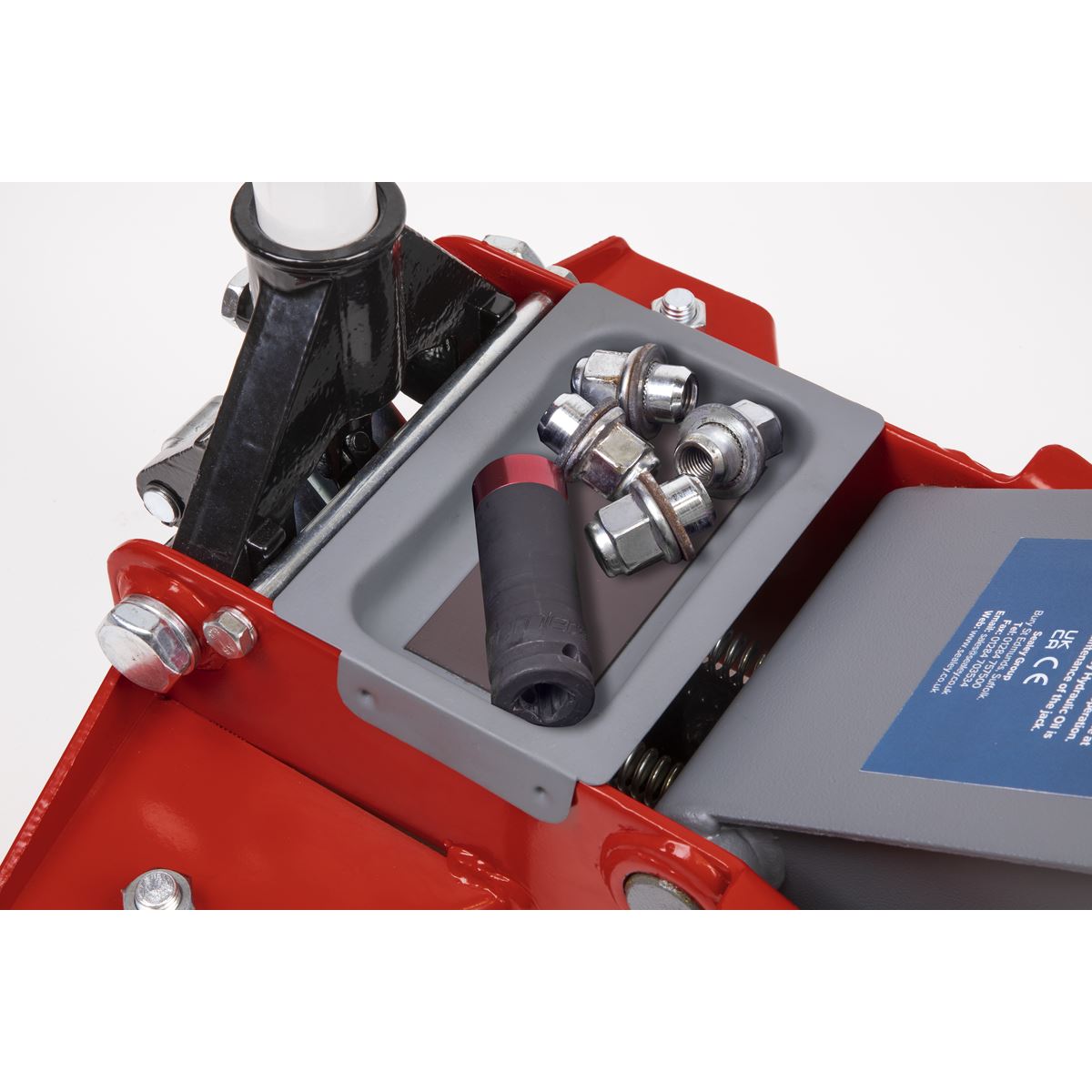 Sealey 2001LERE Low Profile Rocket Lift Trolley Jack 2.25 Tonne - Red Sealey