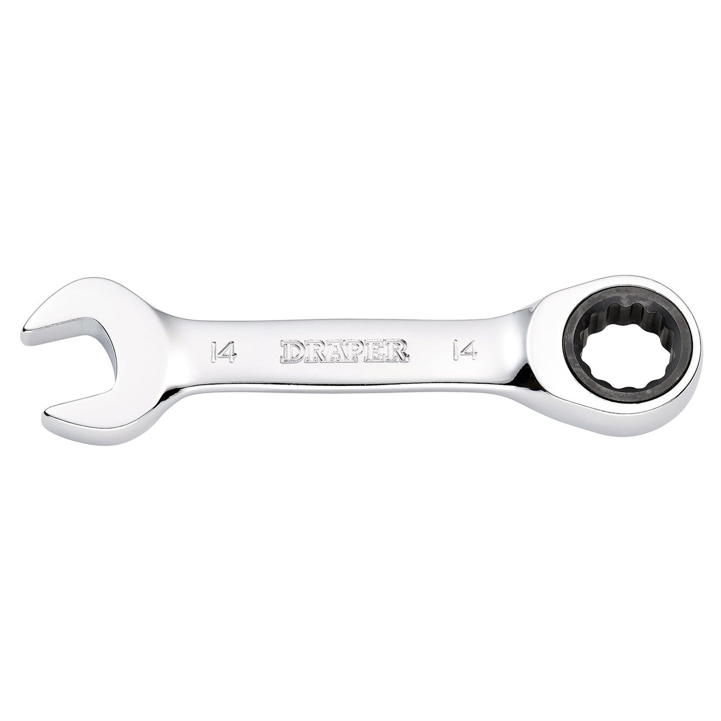 Draper 27895 HI-TORQ® Metric Stubby Ratchet Combination Spanner 14mm Draper