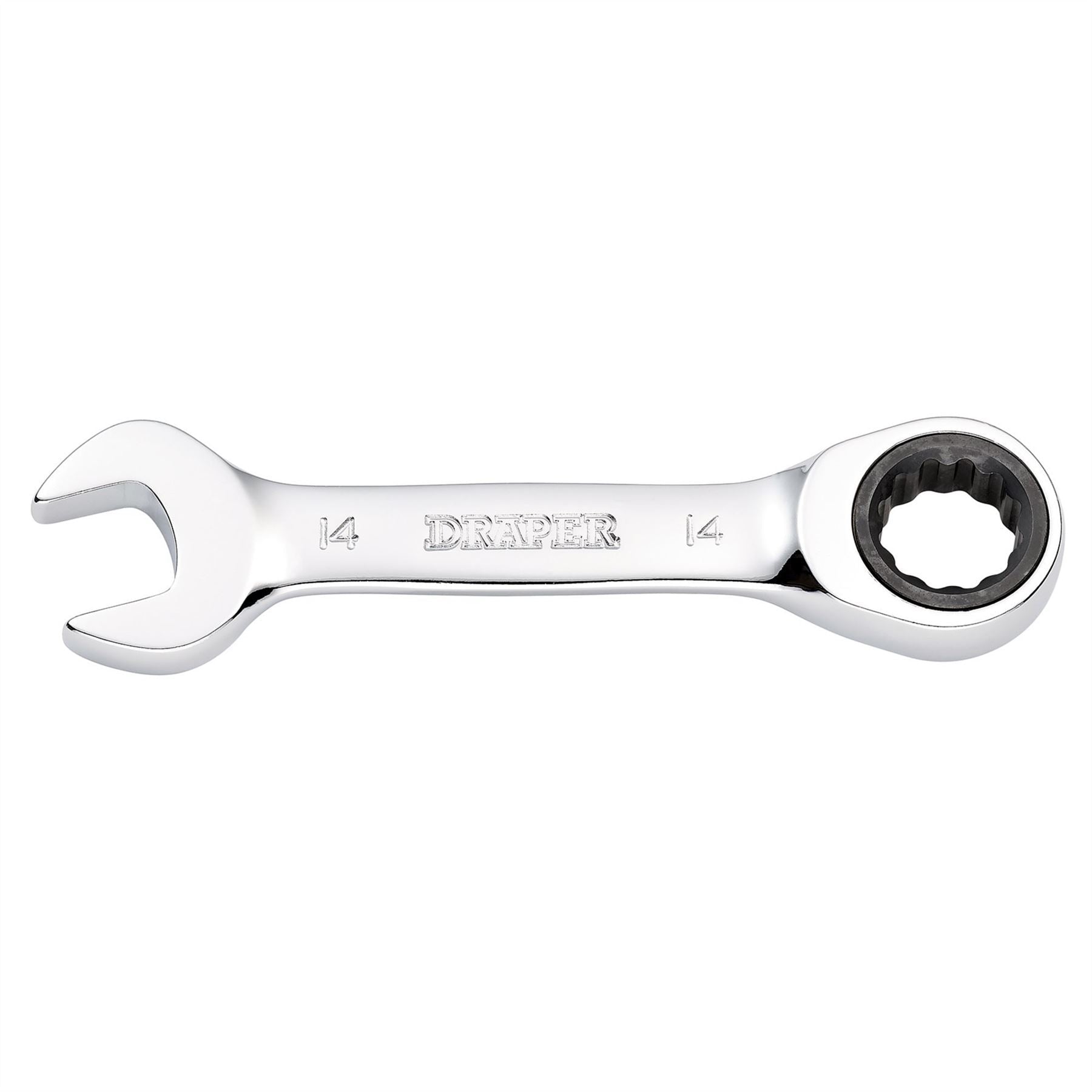 Draper 27895 HI-TORQ® Metric Stubby Ratchet Combination Spanner 14mm Draper
