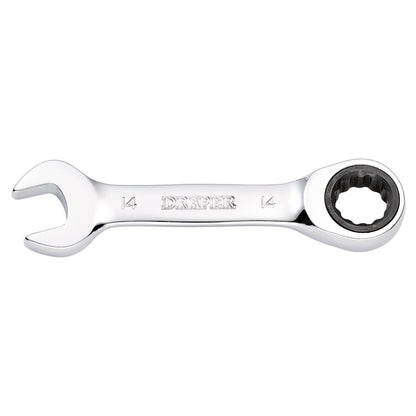 Draper 27895 HI-TORQ® Metric Stubby Ratchet Combination Spanner 14mm Draper