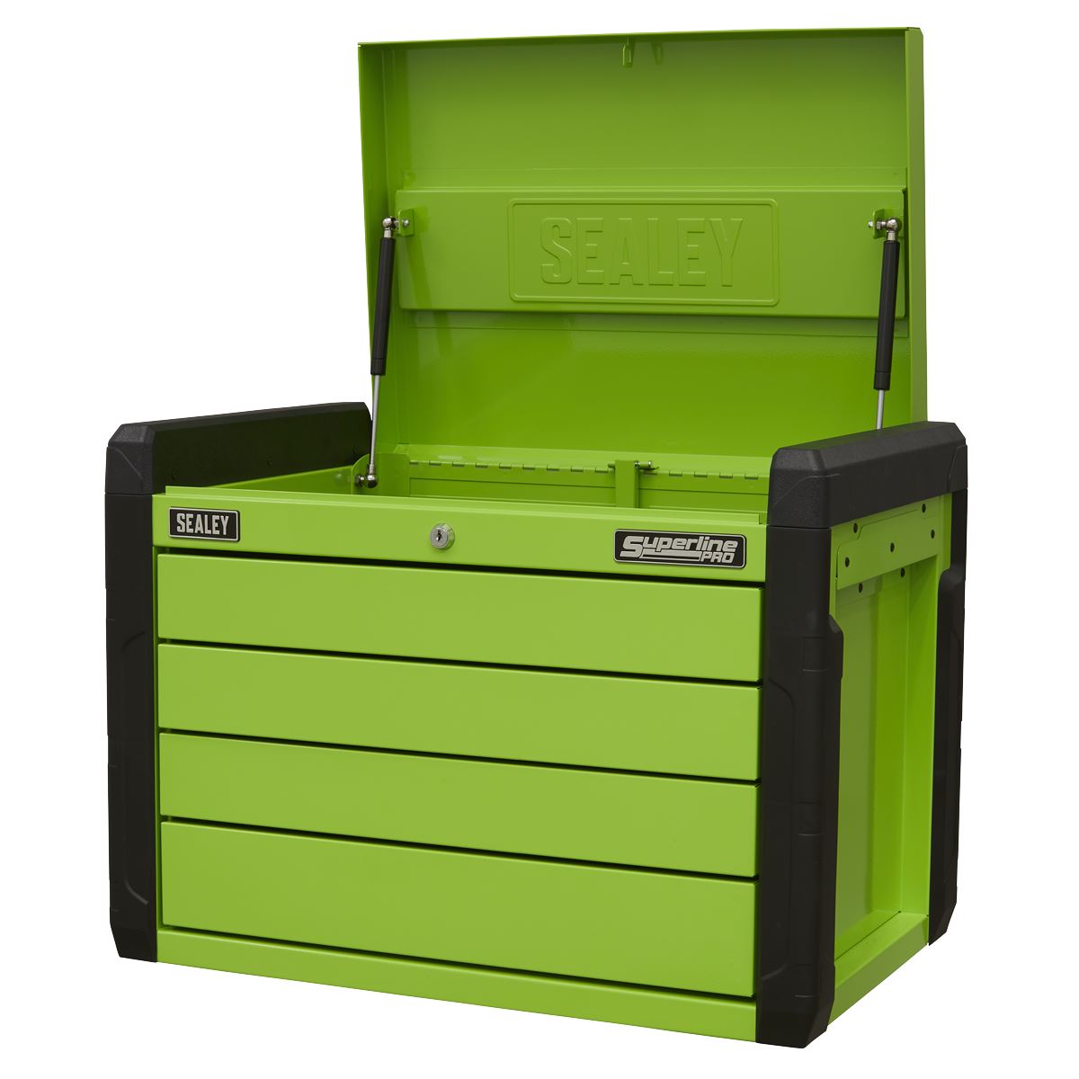 Sealey APPD4G 4 Drawer Push-to-Open Topchest with Ball-Bearing Slides - Green Sealey