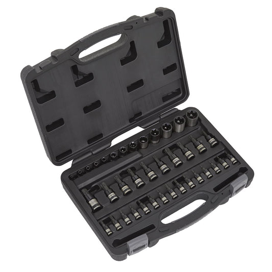 Sealey AK6197B TRX-Star* Socket & Security Socket Bit Set 38pc 1/4" 3/8" & 1/2"Sq Drive Sealey