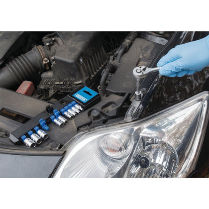 Draper 16369 Metric Socket and Ratchet Set 1/4" Sq. Dr. 12 Piece Draper