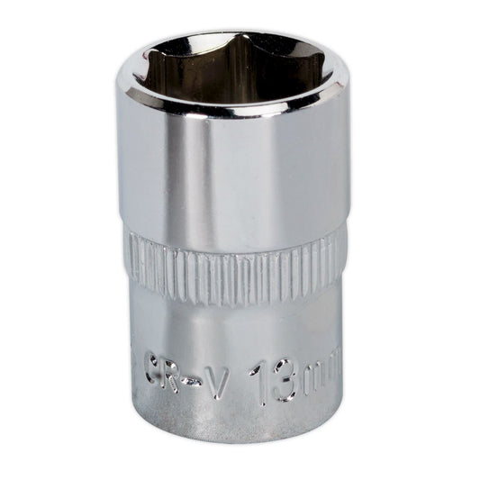 Sealey SP3813 WallDrive® Socket 13mm 3/8"Sq Drive Fully Polished Sealey