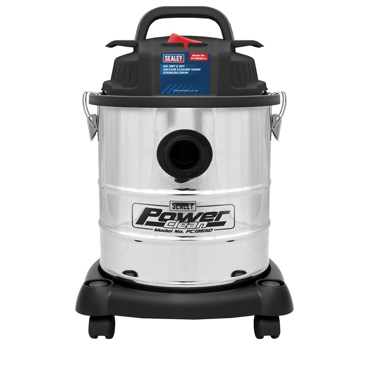 Sealey PC195SD Vacuum Cleaner Wet & Dry 20L 1200W/230V Stainless Drum Sealey
