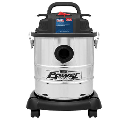 Sealey PC195SD Vacuum Cleaner Wet & Dry 20L 1200W/230V Stainless Drum Sealey