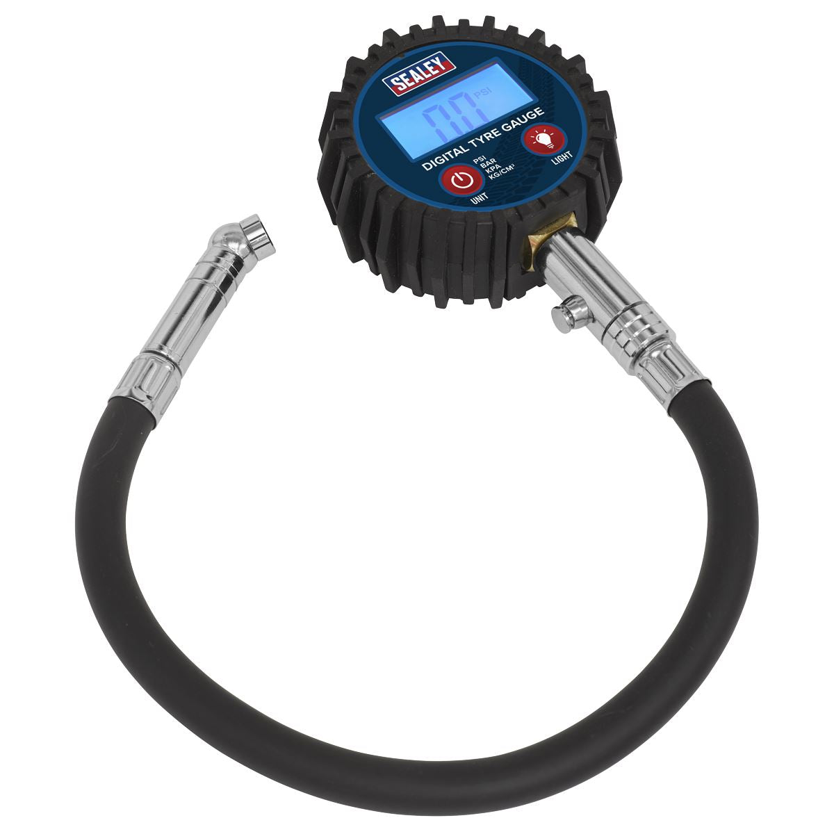 Sealey TST002 Digital Tyre Pressure Gauge with Push-On Connector Sealey