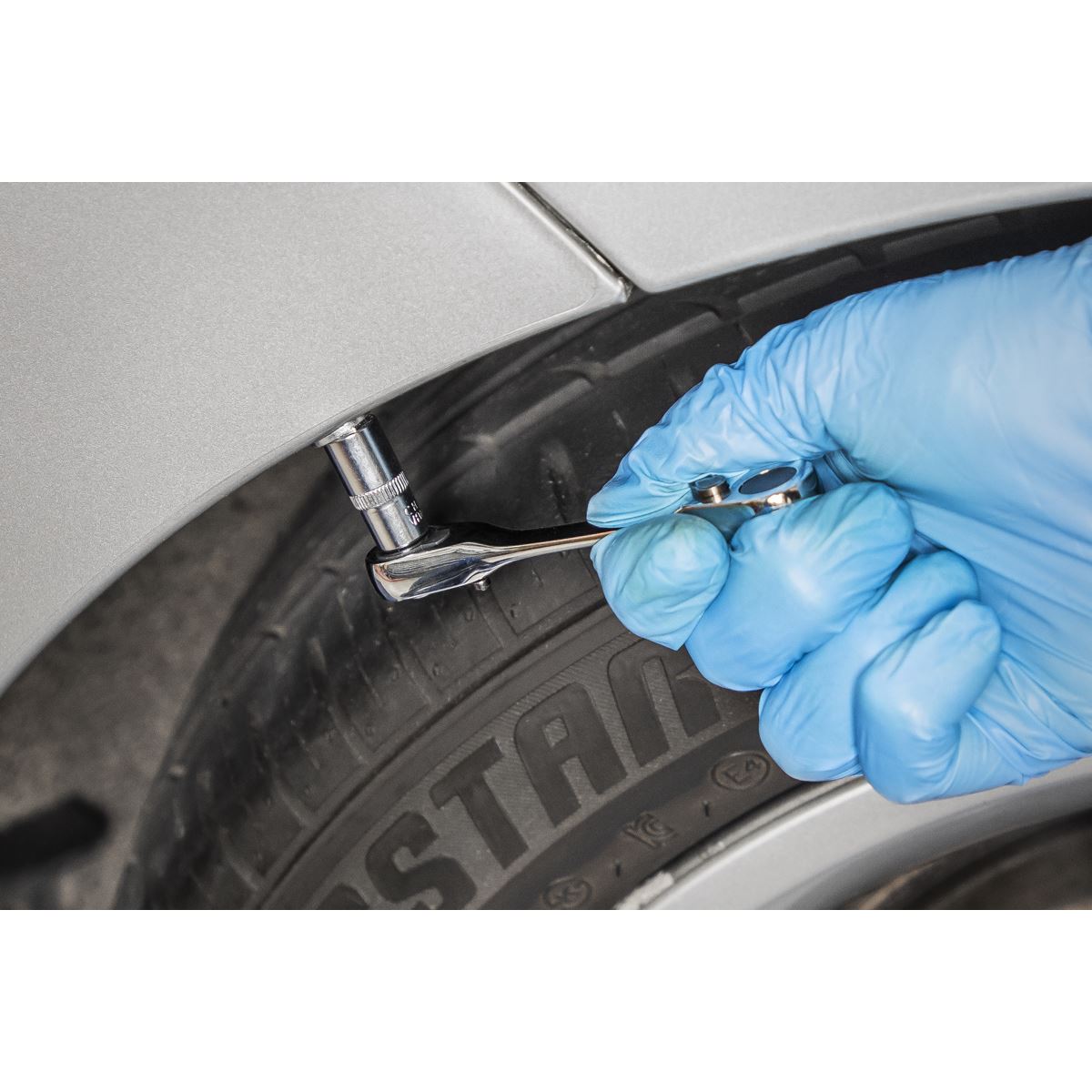 Siegen S01251 Micro Ratchet Bit Driver/Wrench 1/4"Hex  x 1/4"Sq Drive Sealey