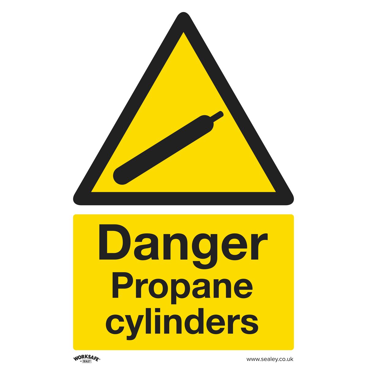Sealey SS62V1 Warning Safety Sign - Danger Propane Cylinders - Self-Adhesive Vinyl Sealey