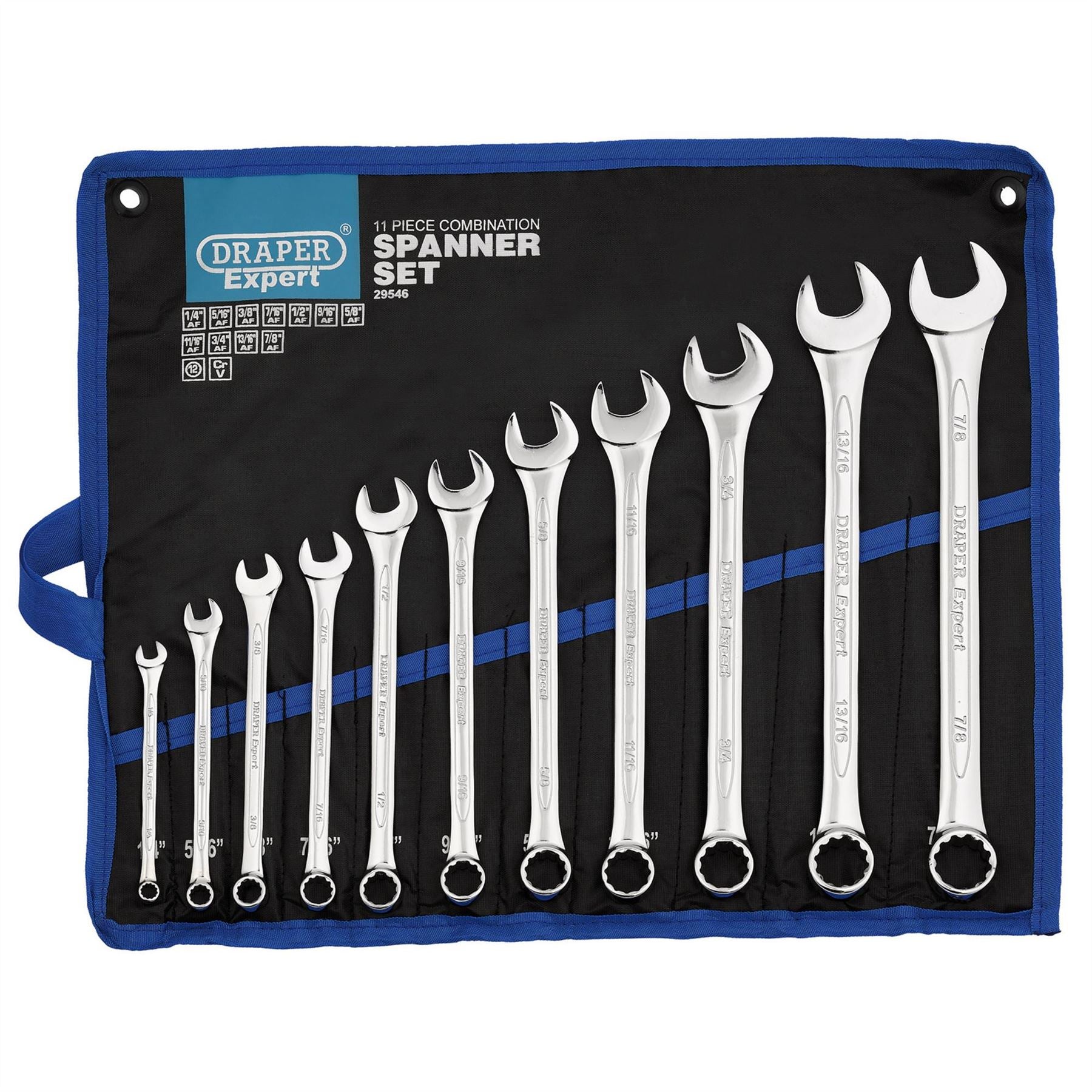 Draper 29546 Expert HI-TORQ® Imperial Combination Spanner Set 11 Piece Draper