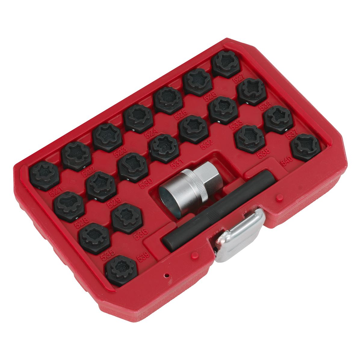 Sealey SX220 Locking Wheel Nut Key Set 22pc - VAG Sealey